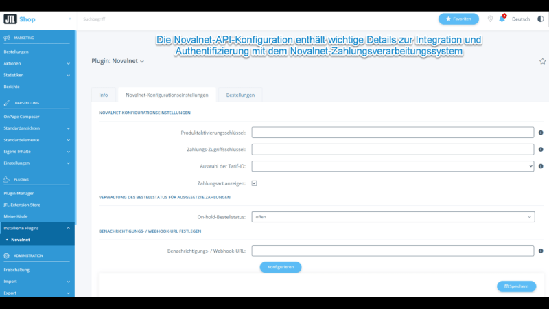 Novalnet-Zahlungen für JTL-Shop