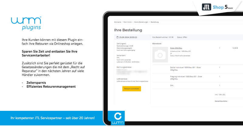 #wnm | easyRMA Retouren Plugin