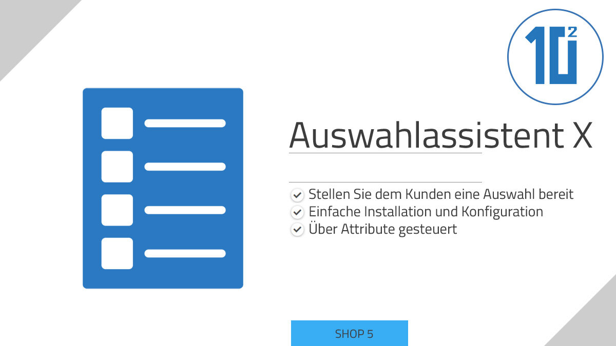 Auswahlassistent X f&uuml;r JTL-Shop: Flexibler Auswahlassistent