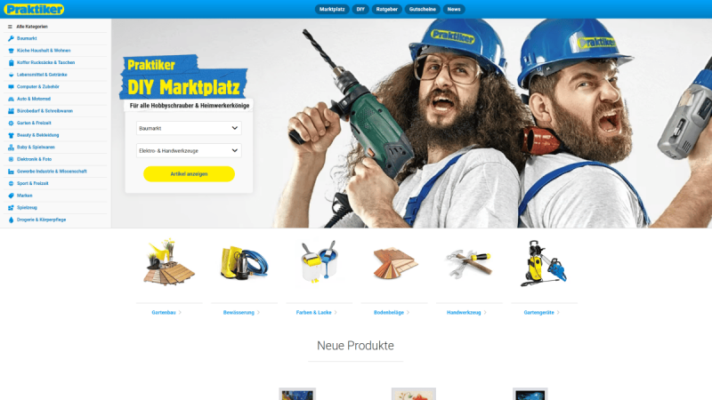 Praktiker.de Marktplatz - JTL-eazyAuction Marktplätze OPEN BETA