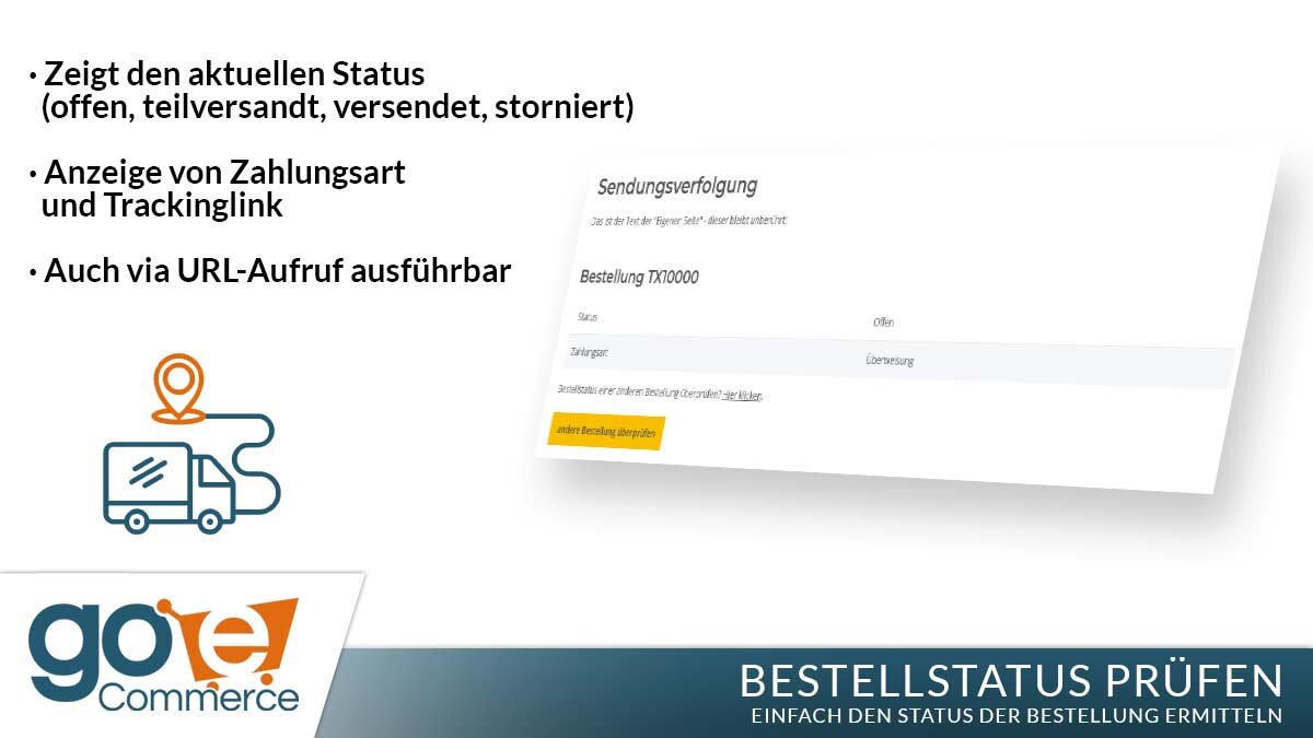 Einfache Abfrage des Bestellstatus