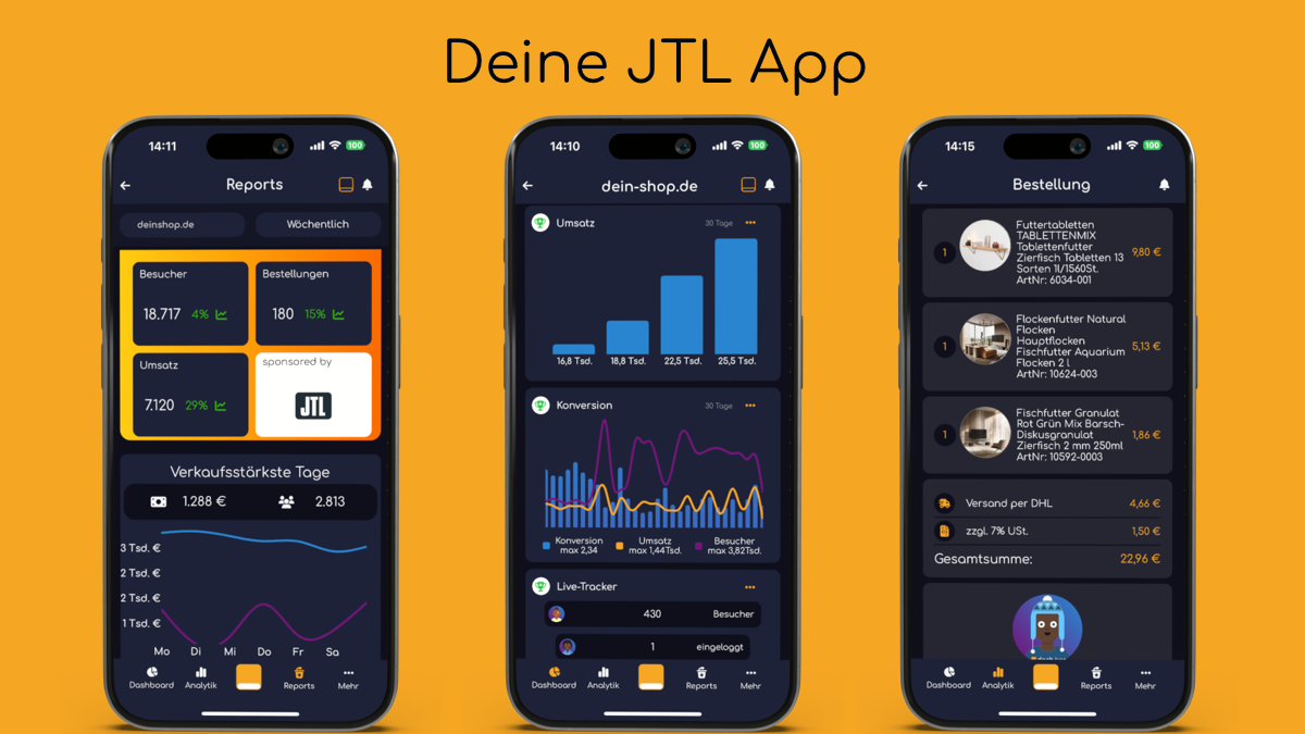 dash.bar | die kostenlose JTL-Shop Smartphone App