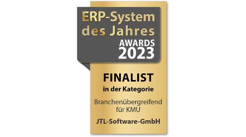 Siegel ERP-System des Jahres 2023 Award